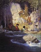 NC Wyeth The Captives oil